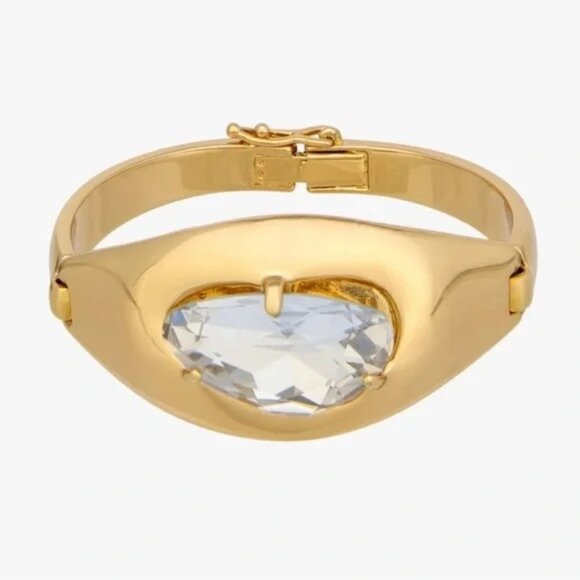 ZARA LIMITED EDITION GOLD RHINESTONE APPLIGUE BRACELET New ✨✨ - Picture 1 of 4